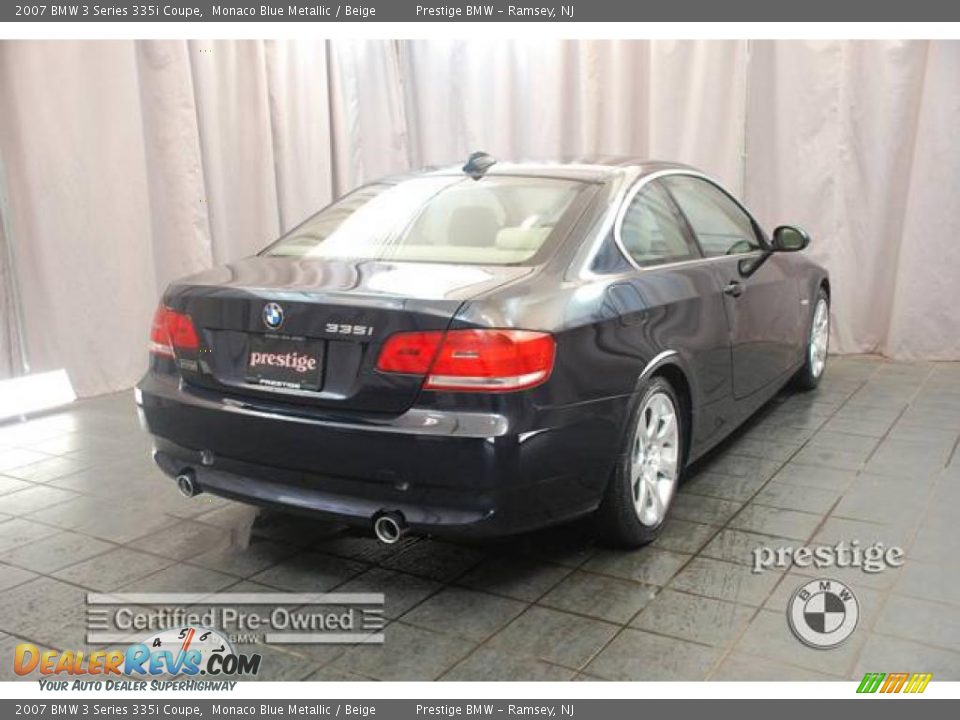 2007 BMW 3 Series 335i Coupe Monaco Blue Metallic / Beige Photo #2