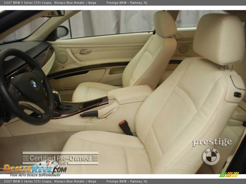 2007 BMW 3 Series 335i Coupe Monaco Blue Metallic / Beige Photo #5