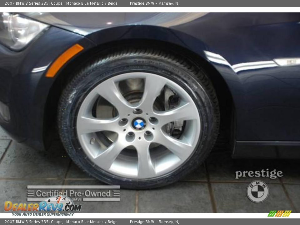 2007 BMW 3 Series 335i Coupe Monaco Blue Metallic / Beige Photo #9
