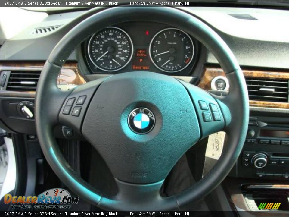 2007 BMW 3 Series 328xi Sedan Titanium Silver Metallic / Black Photo #13