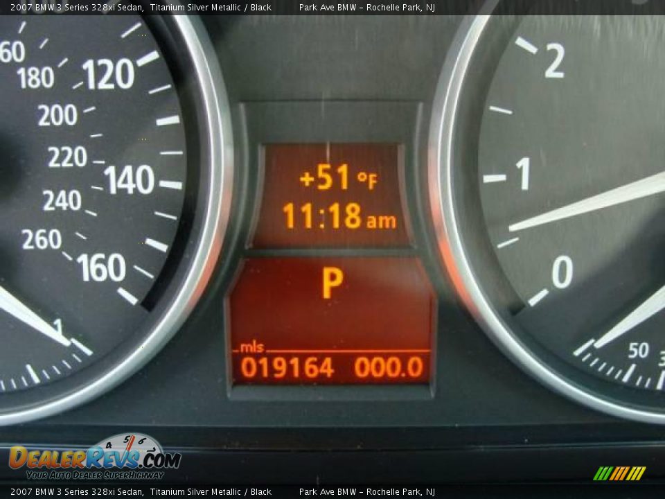 2007 BMW 3 Series 328xi Sedan Titanium Silver Metallic / Black Photo #14