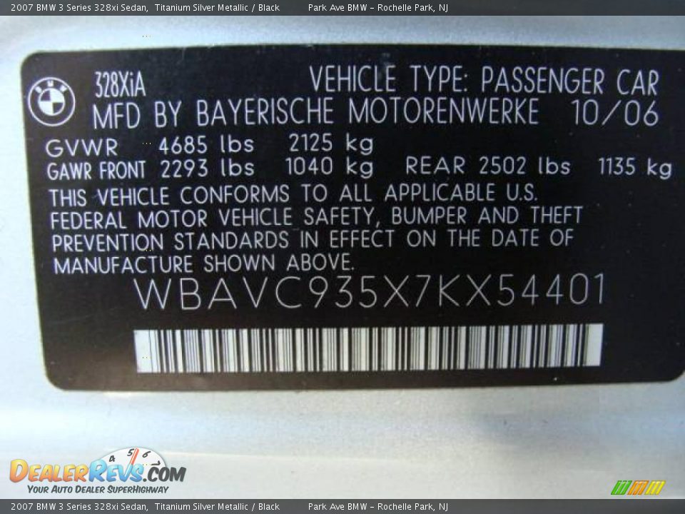 2007 BMW 3 Series 328xi Sedan Titanium Silver Metallic / Black Photo #26