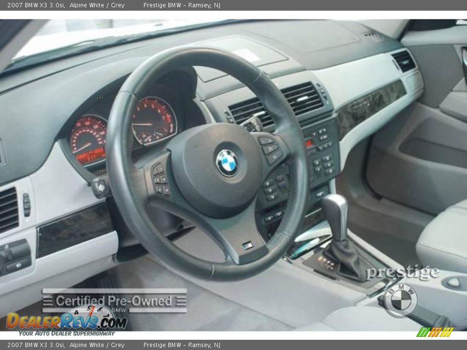 2007 BMW X3 3.0si Alpine White / Grey Photo #4