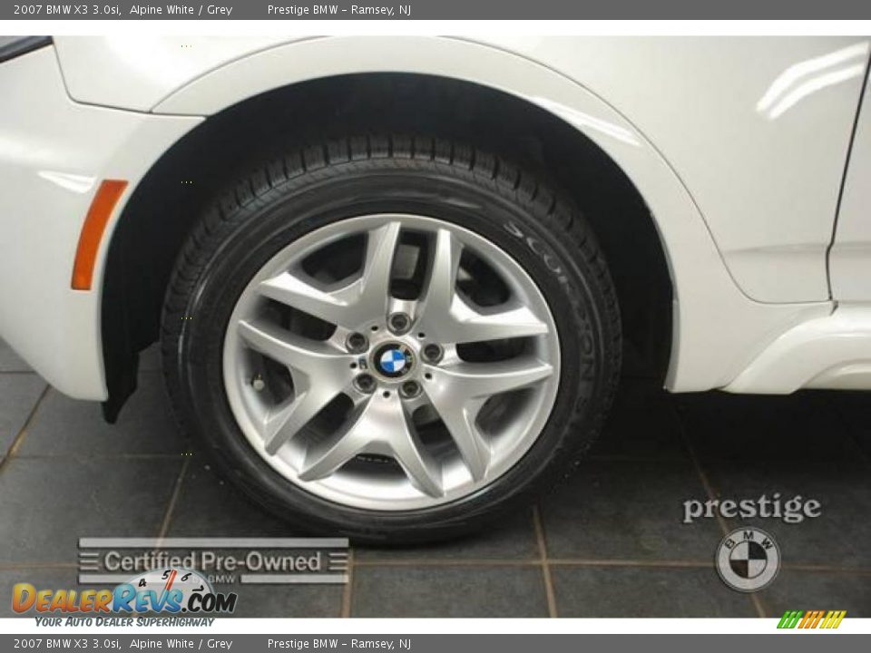 2007 BMW X3 3.0si Alpine White / Grey Photo #9
