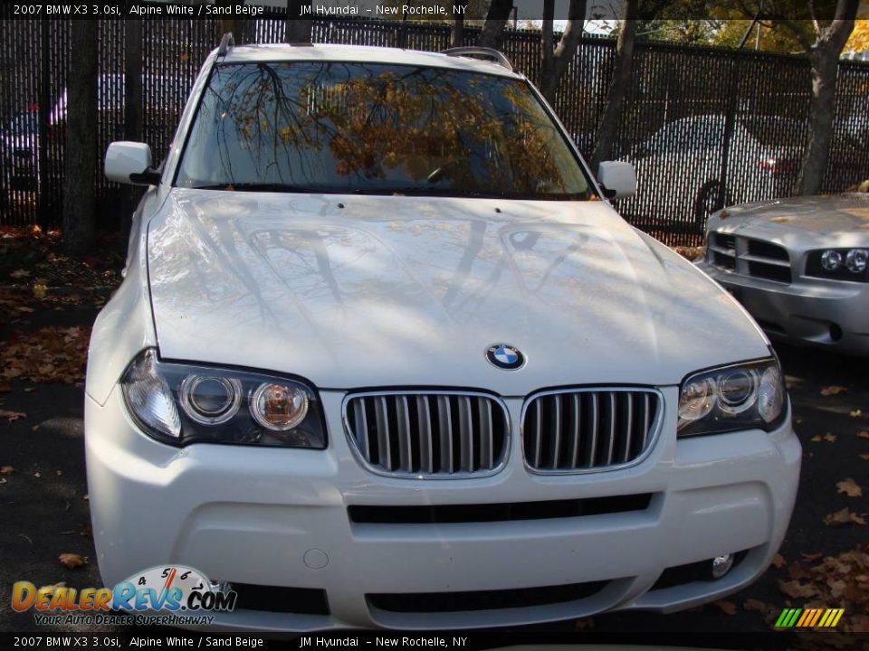 2007 BMW X3 3.0si Alpine White / Sand Beige Photo #2