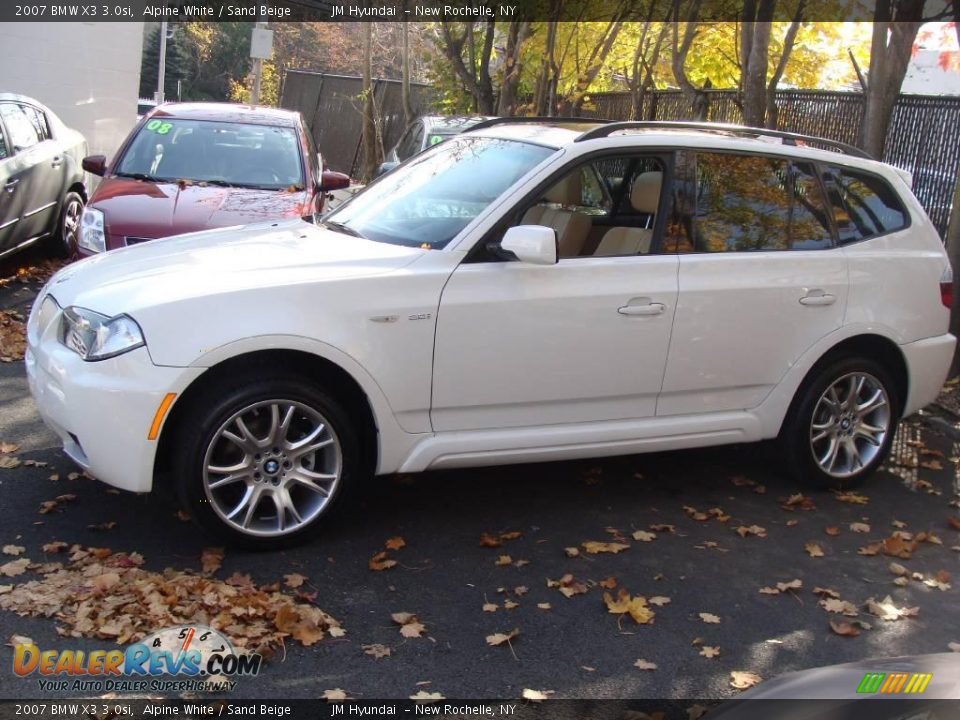 2007 BMW X3 3.0si Alpine White / Sand Beige Photo #4
