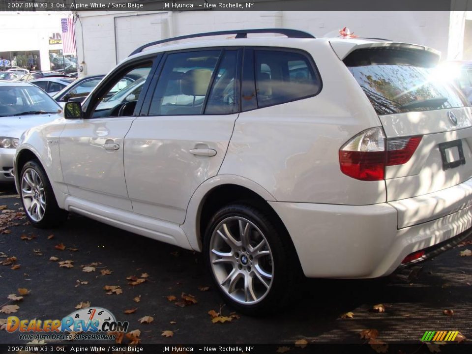 2007 BMW X3 3.0si Alpine White / Sand Beige Photo #5