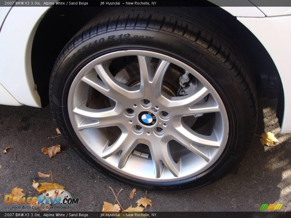 2007 BMW X3 3.0si Alpine White / Sand Beige Photo #7