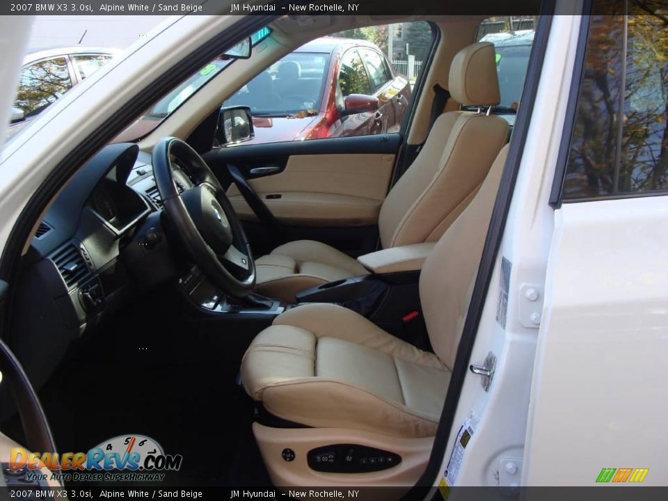 2007 BMW X3 3.0si Alpine White / Sand Beige Photo #11