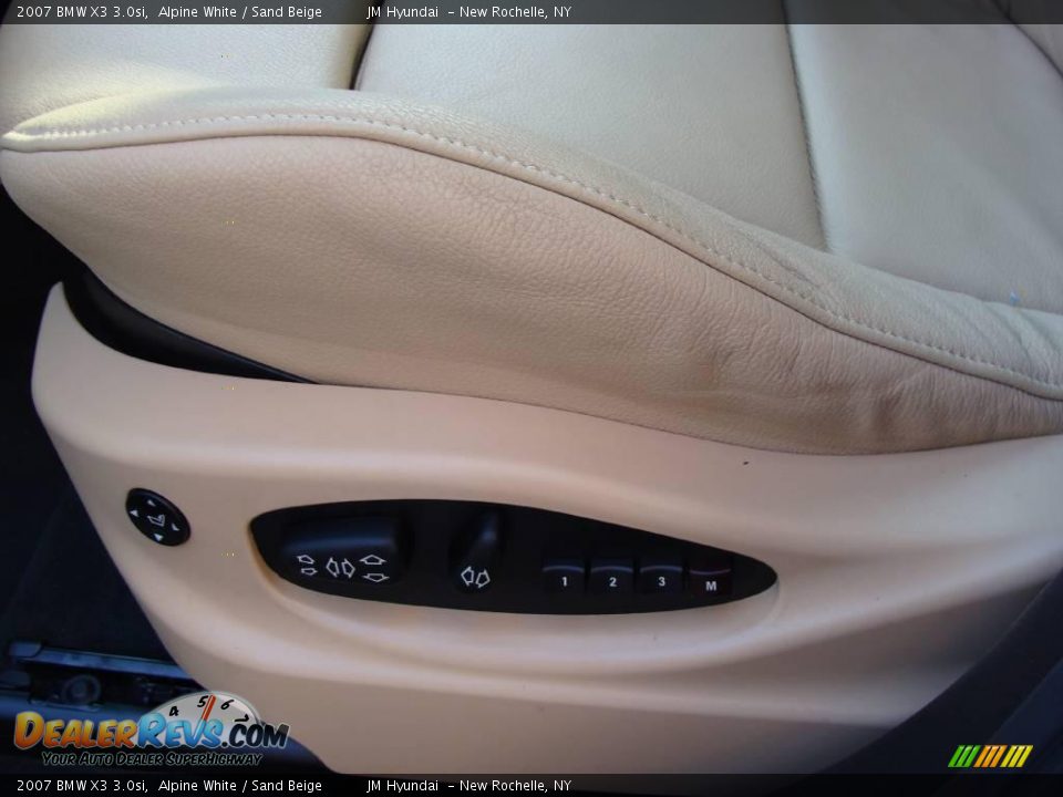 2007 BMW X3 3.0si Alpine White / Sand Beige Photo #12