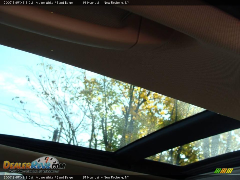 2007 BMW X3 3.0si Alpine White / Sand Beige Photo #13