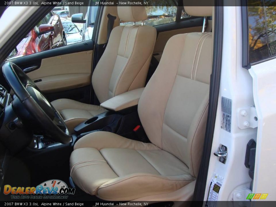 2007 BMW X3 3.0si Alpine White / Sand Beige Photo #14