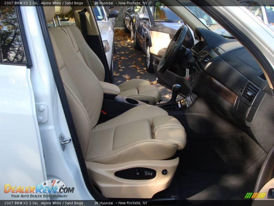 2007 BMW X3 3.0si Alpine White / Sand Beige Photo #15