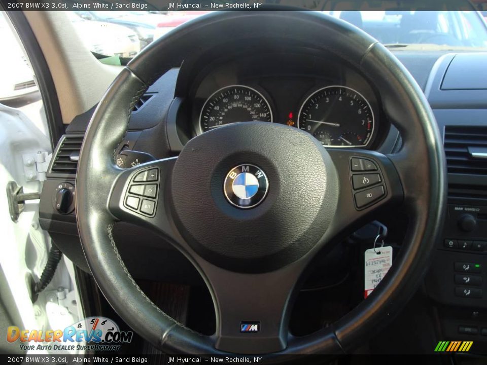2007 BMW X3 3.0si Alpine White / Sand Beige Photo #19