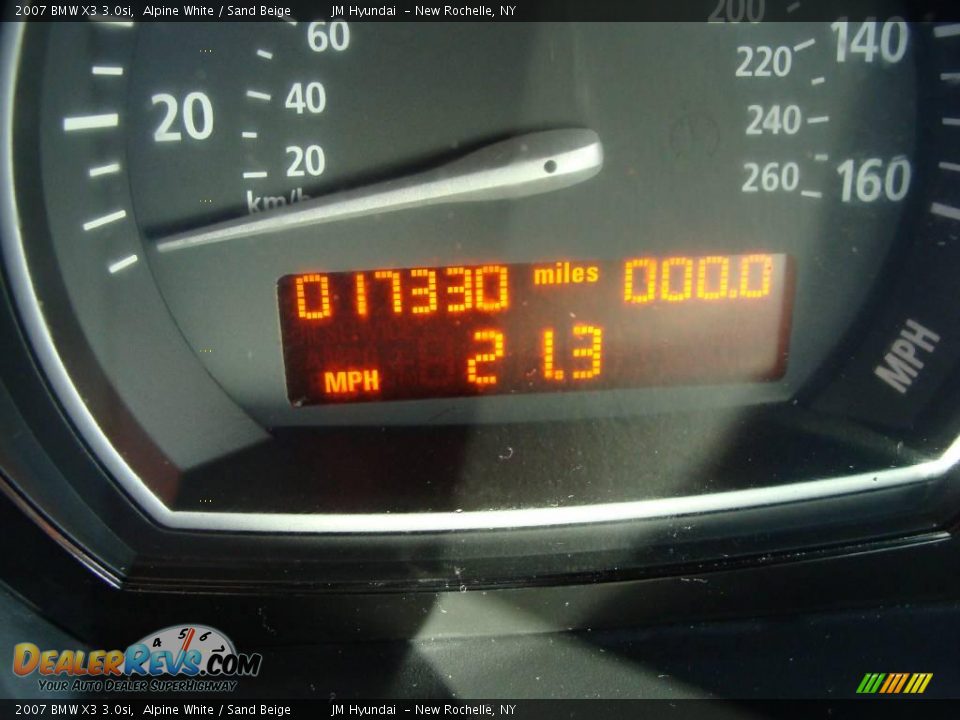 2007 BMW X3 3.0si Alpine White / Sand Beige Photo #24