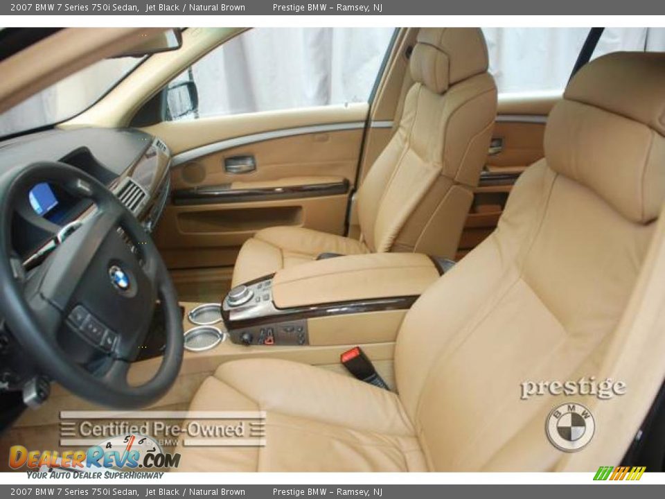 2007 BMW 7 Series 750i Sedan Jet Black / Natural Brown Photo #4