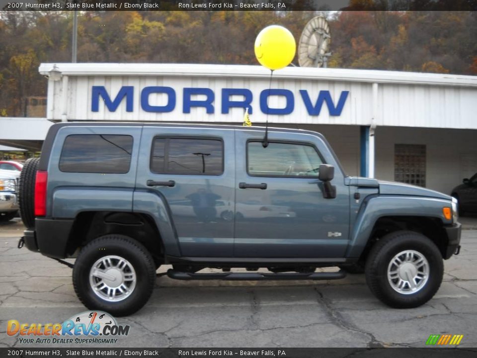 2007 Hummer H3 Slate Blue Metallic / Ebony Black Photo #1