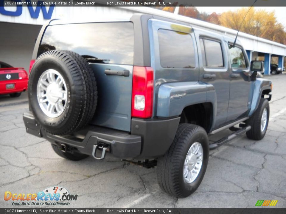 2007 Hummer H3 Slate Blue Metallic / Ebony Black Photo #2