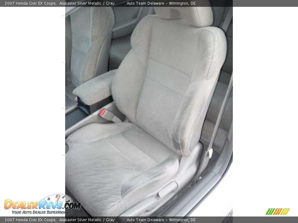 2007 Honda Civic EX Coupe Alabaster Silver Metallic / Gray Photo #12