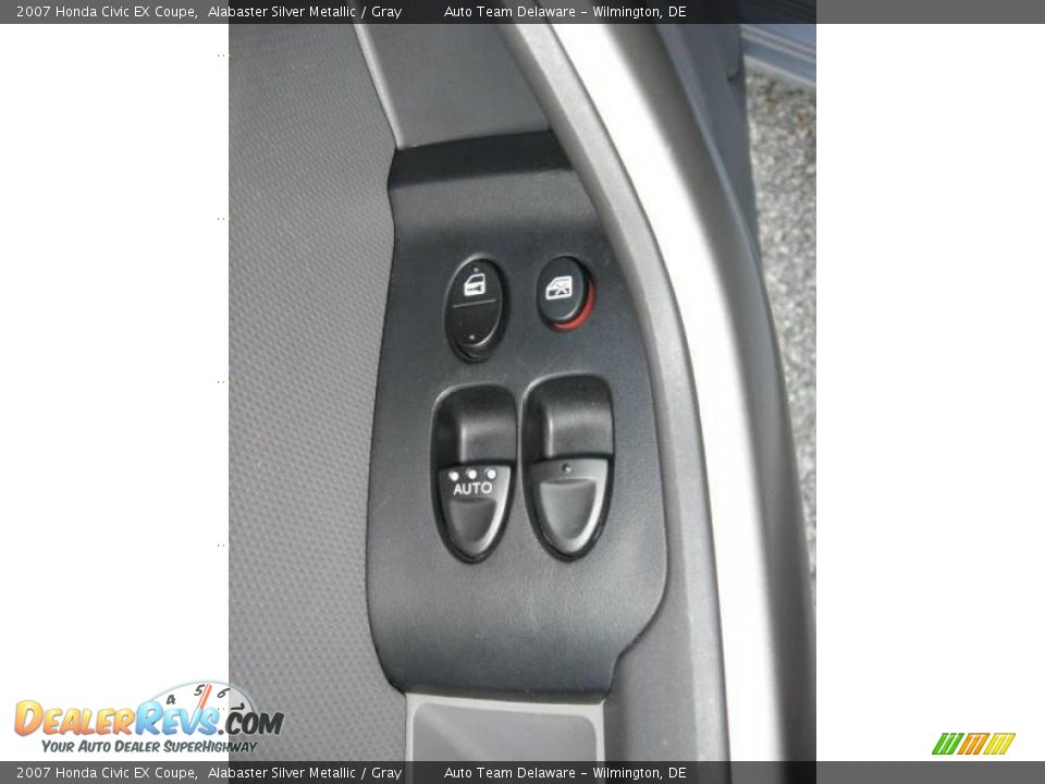 2007 Honda Civic EX Coupe Alabaster Silver Metallic / Gray Photo #13