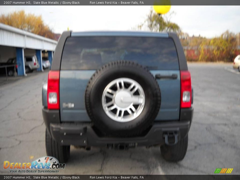 2007 Hummer H3 Slate Blue Metallic / Ebony Black Photo #3