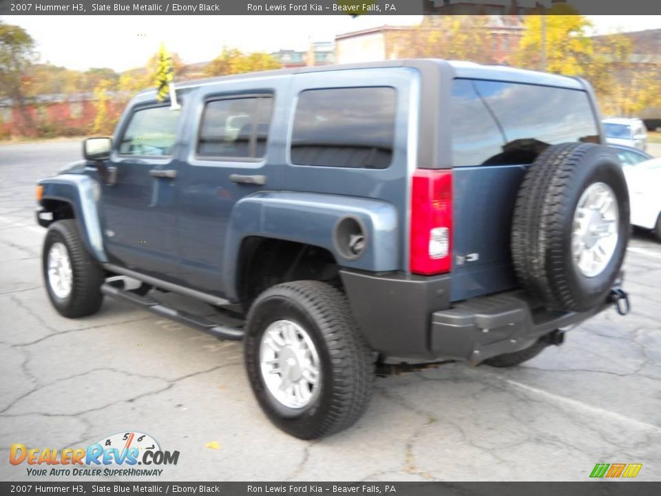 2007 Hummer H3 Slate Blue Metallic / Ebony Black Photo #4