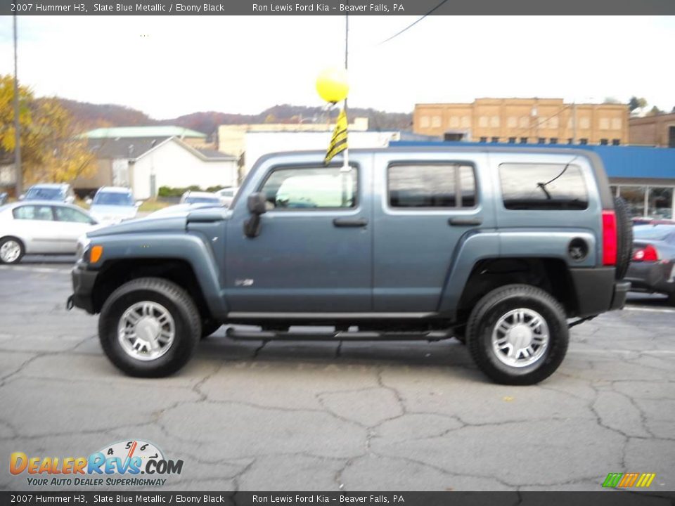 2007 Hummer H3 Slate Blue Metallic / Ebony Black Photo #5