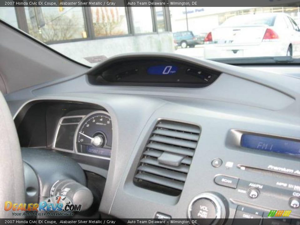 2007 Honda Civic EX Coupe Alabaster Silver Metallic / Gray Photo #16