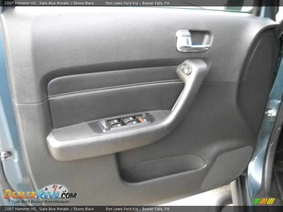 2007 Hummer H3 Slate Blue Metallic / Ebony Black Photo #6