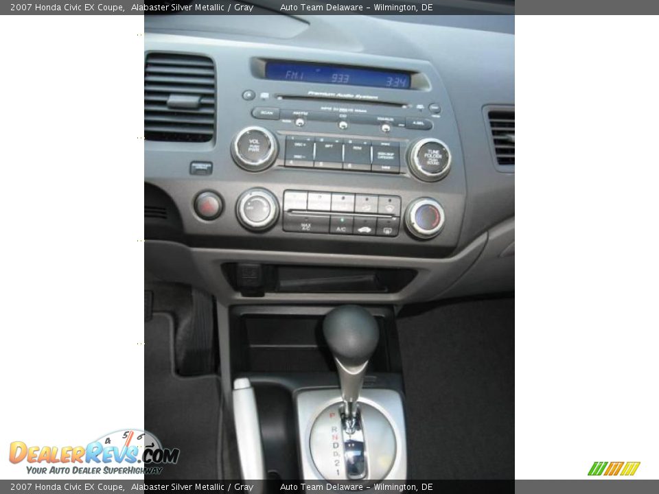 2007 Honda Civic EX Coupe Alabaster Silver Metallic / Gray Photo #18