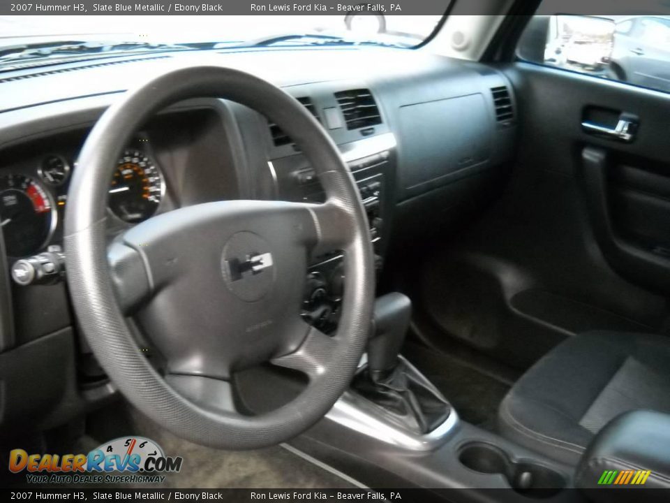 2007 Hummer H3 Slate Blue Metallic / Ebony Black Photo #7