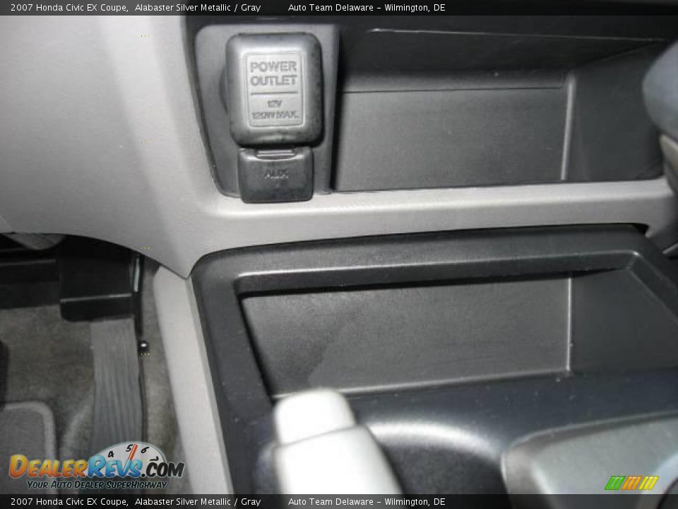 2007 Honda Civic EX Coupe Alabaster Silver Metallic / Gray Photo #20