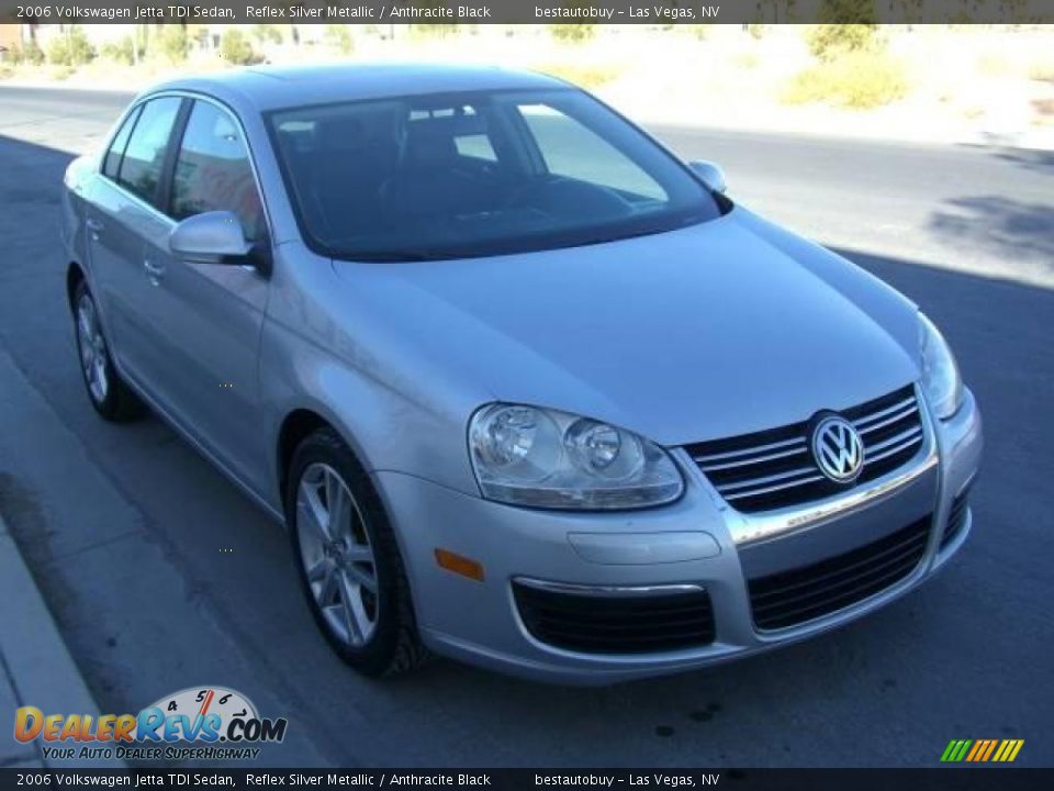 2006 Volkswagen Jetta TDI Sedan Reflex Silver Metallic / Anthracite Black Photo #6