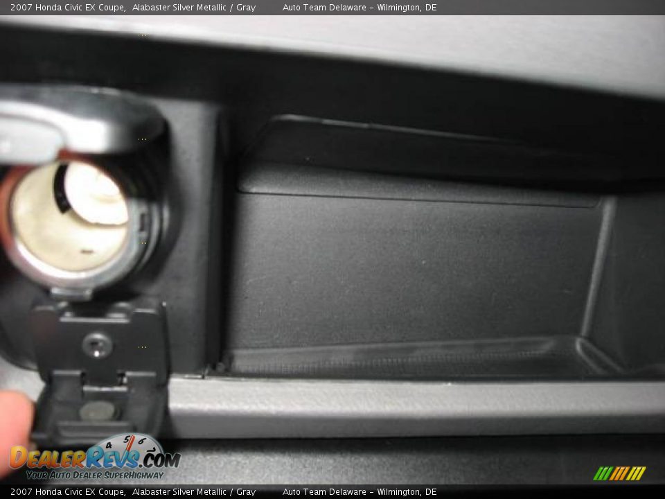 2007 Honda Civic EX Coupe Alabaster Silver Metallic / Gray Photo #21