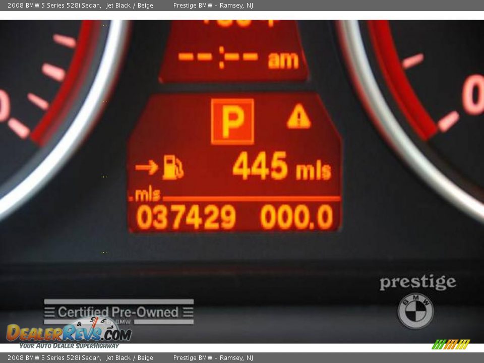 2008 BMW 5 Series 528i Sedan Jet Black / Beige Photo #3