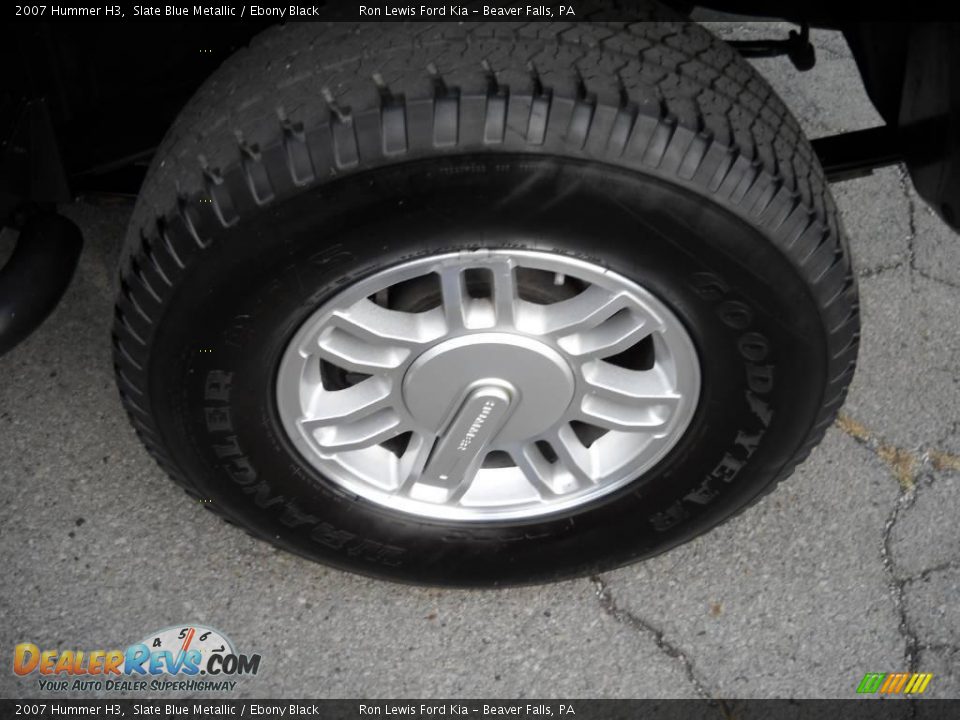 2007 Hummer H3 Slate Blue Metallic / Ebony Black Photo #13