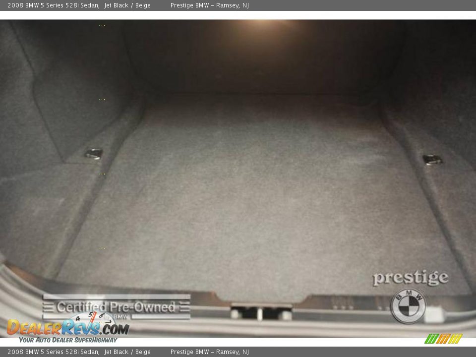 2008 BMW 5 Series 528i Sedan Jet Black / Beige Photo #7