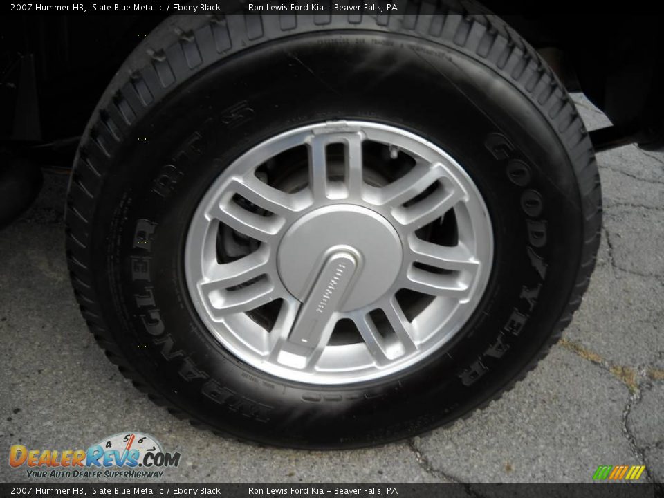 2007 Hummer H3 Slate Blue Metallic / Ebony Black Photo #14