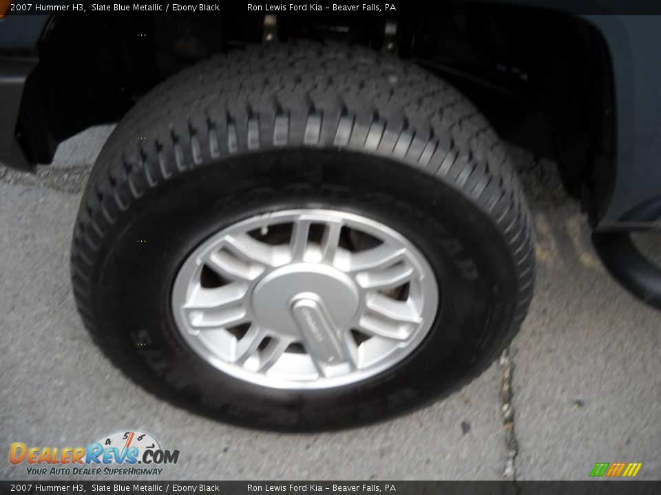 2007 Hummer H3 Slate Blue Metallic / Ebony Black Photo #16