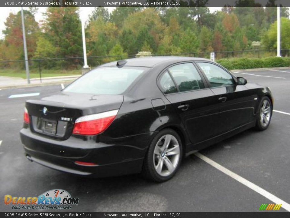 2008 BMW 5 Series 528i Sedan Jet Black / Black Photo #2