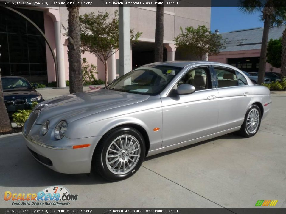 2006 Jaguar S-Type 3.0 Platinum Metallic / Ivory Photo #1