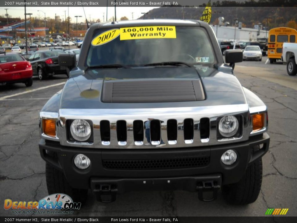 2007 Hummer H3 Slate Blue Metallic / Ebony Black Photo #19