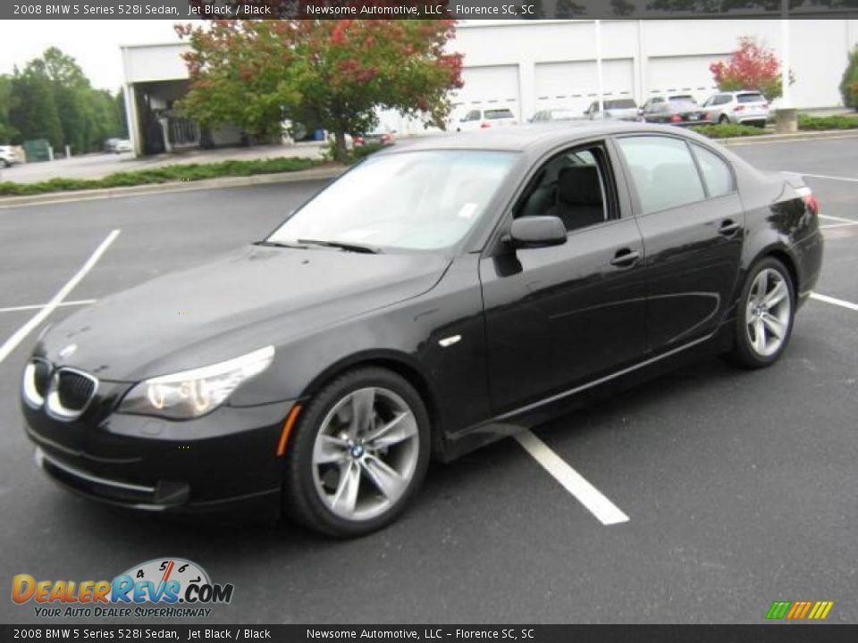 2008 BMW 5 Series 528i Sedan Jet Black / Black Photo #4