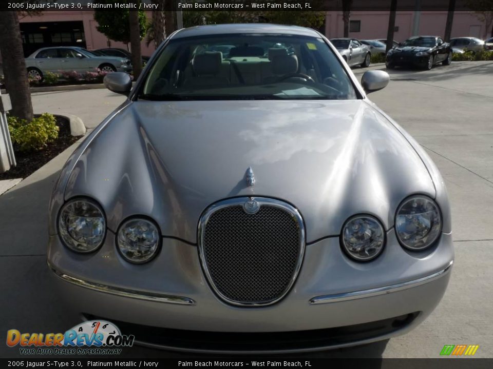 2006 Jaguar S-Type 3.0 Platinum Metallic / Ivory Photo #2