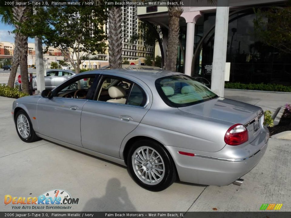 2006 Jaguar S-Type 3.0 Platinum Metallic / Ivory Photo #4