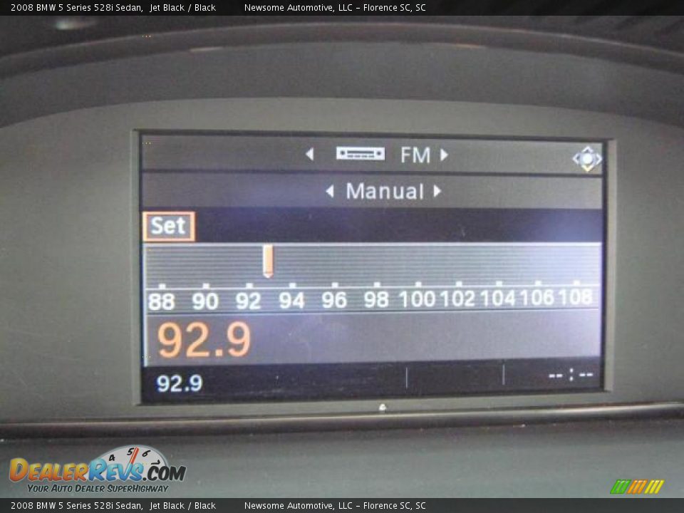 2008 BMW 5 Series 528i Sedan Jet Black / Black Photo #9