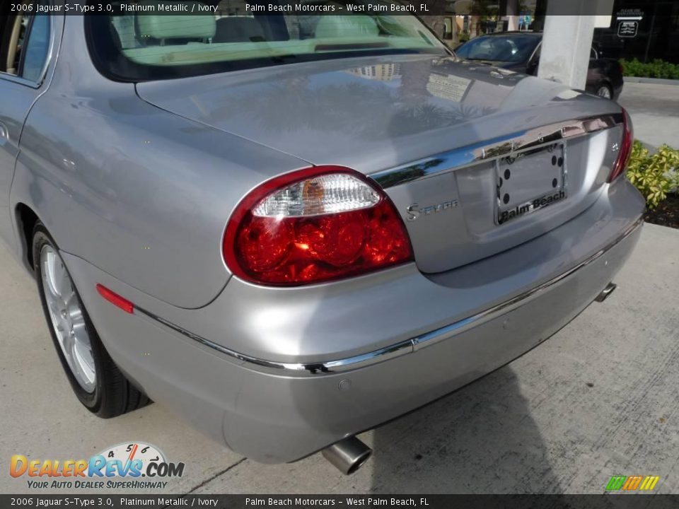 2006 Jaguar S-Type 3.0 Platinum Metallic / Ivory Photo #6