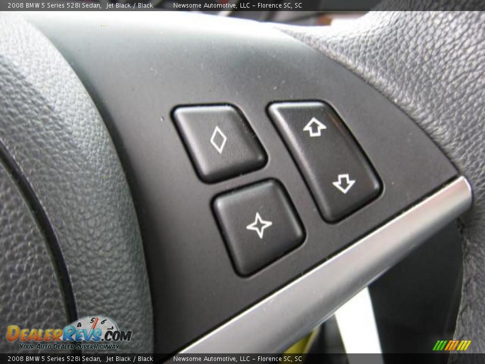2008 BMW 5 Series 528i Sedan Jet Black / Black Photo #12