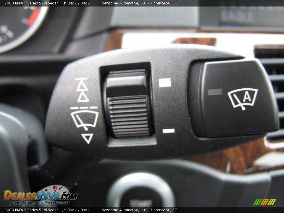 2008 BMW 5 Series 528i Sedan Jet Black / Black Photo #15