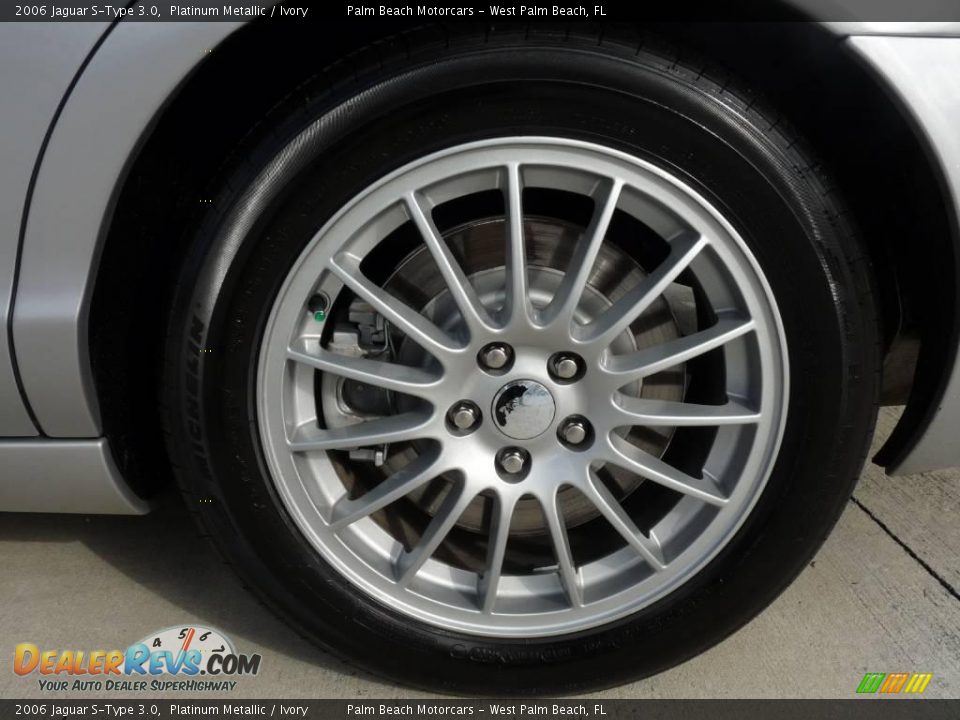 2006 Jaguar S-Type 3.0 Platinum Metallic / Ivory Photo #12